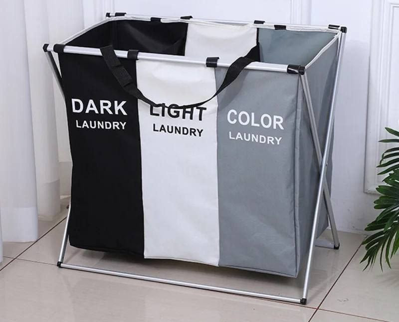 باسكت غسيل 3 خانه قابل للطي