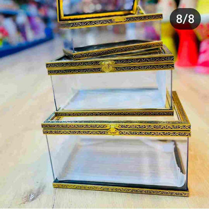 طقم بوكس اكليريك مدهب 3 قطع