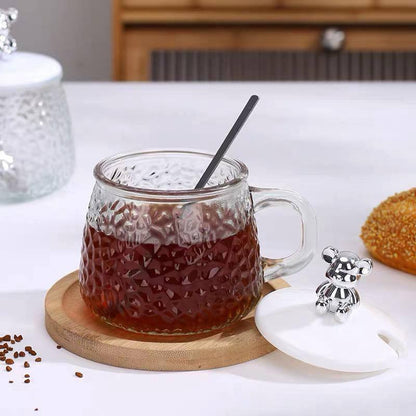 مج زجاج بغطاء دبدوب