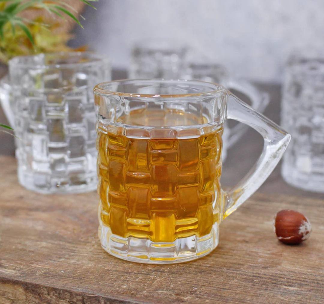 طقم مجات زجاج للشاي - 6 قطع